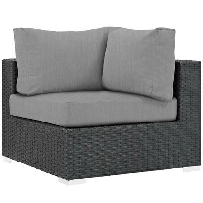 Sojourn 7 Piece Outdoor Patio Sunbrella¬Æ Sectional Set by Modway
