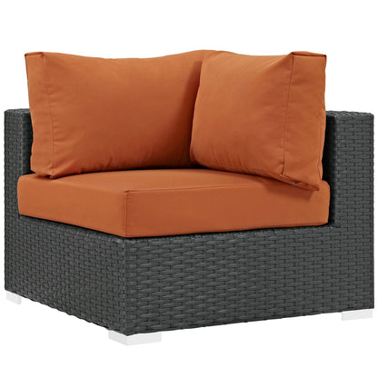 Sojourn 7 Piece Outdoor Patio Sunbrella¬Æ Sectional Set by Modway
