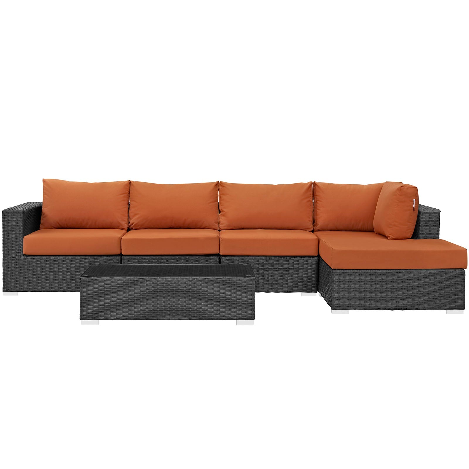 Sojourn 5 Piece Outdoor Patio Sunbrella¬Æ Sectional Set by Modway