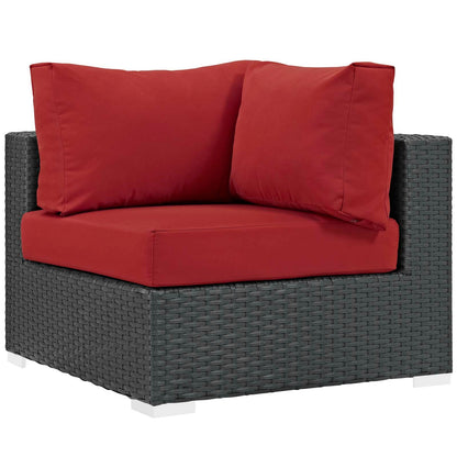 Sojourn 10 Piece Outdoor Patio Sunbrella¬Æ Sectional Set by Modway