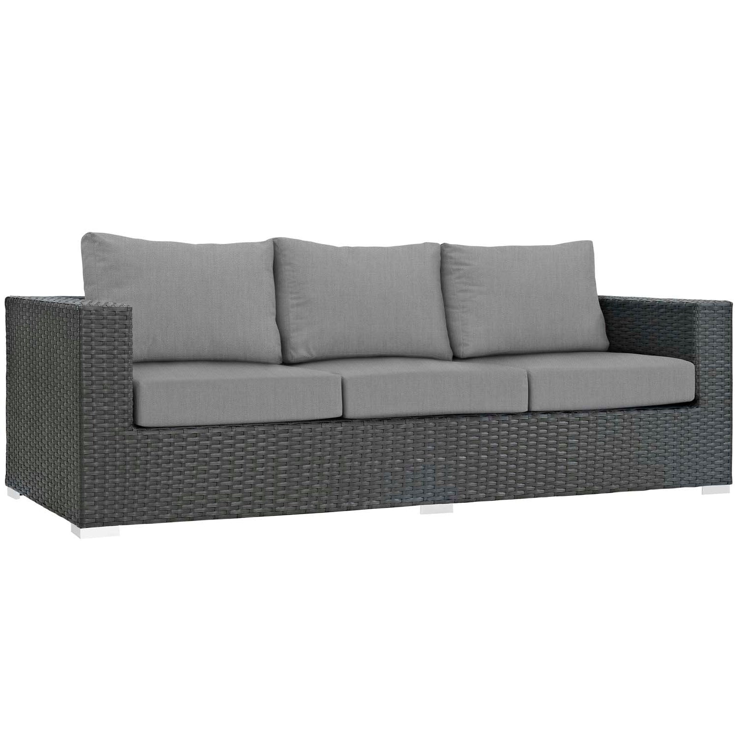 Sojourn 3 Piece Outdoor Patio Sunbrella¬Æ Sectional Set by Modway