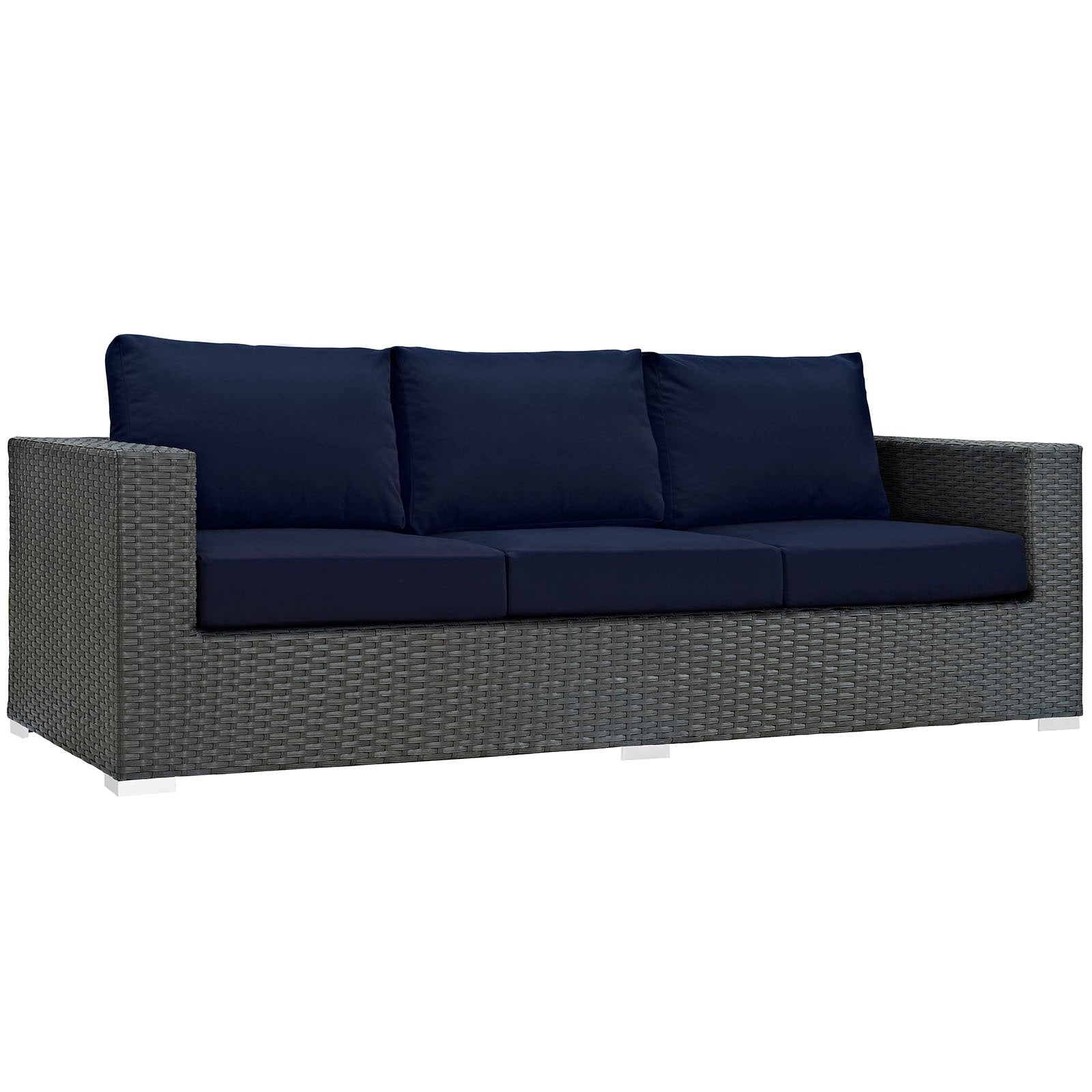 Sojourn 3 Piece Outdoor Patio Sunbrella¬Æ Sectional Set by Modway