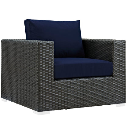 Sojourn 3 Piece Outdoor Patio Sunbrella¬Æ Sectional Set by Modway