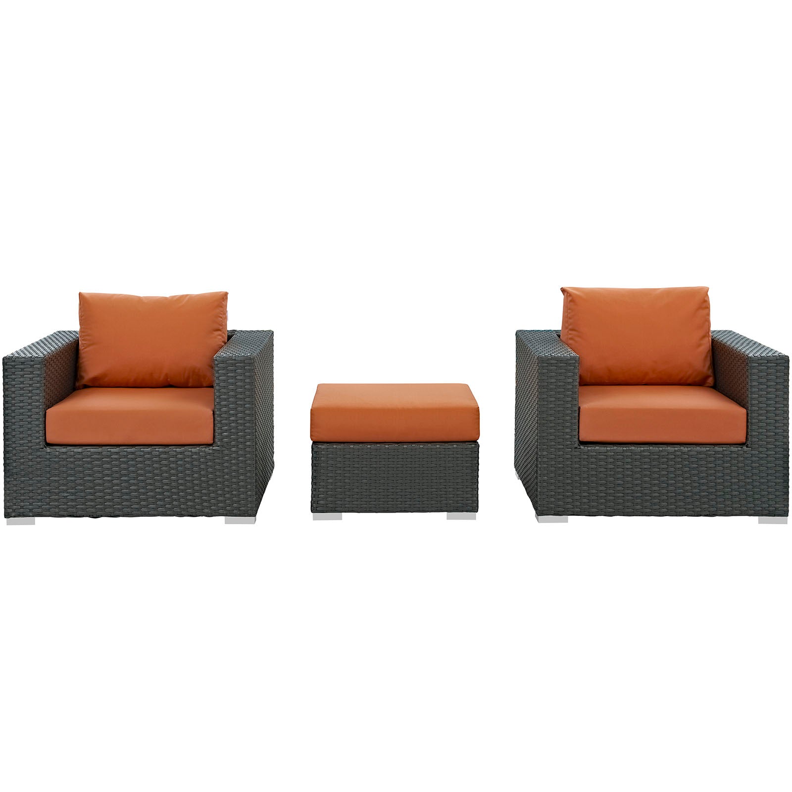 Sojourn 3 Piece Outdoor Patio Sunbrella¬Æ Sectional Set by Modway