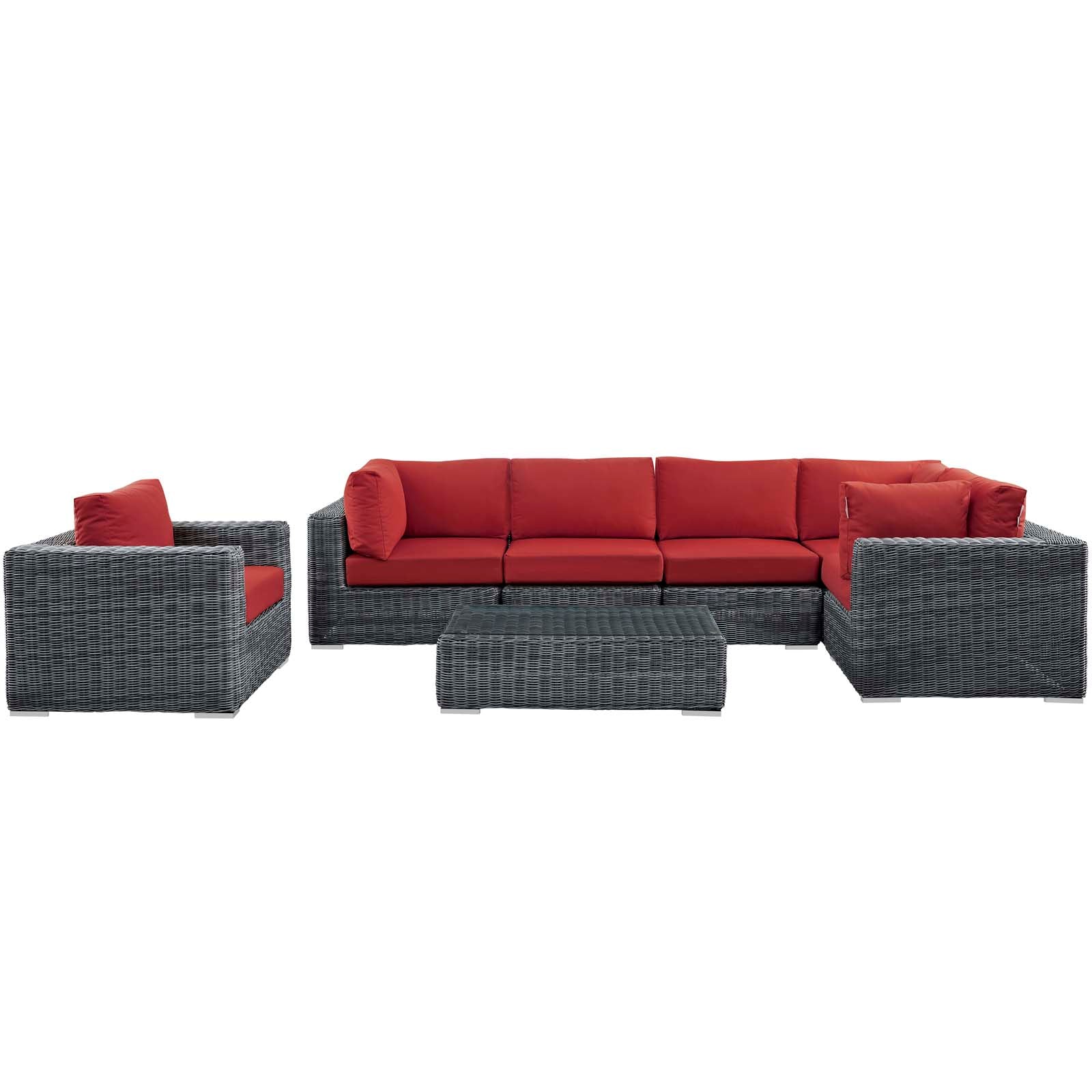 Summon 7 Piece Outdoor Patio Sunbrella¬Æ Sectional Set by Modway