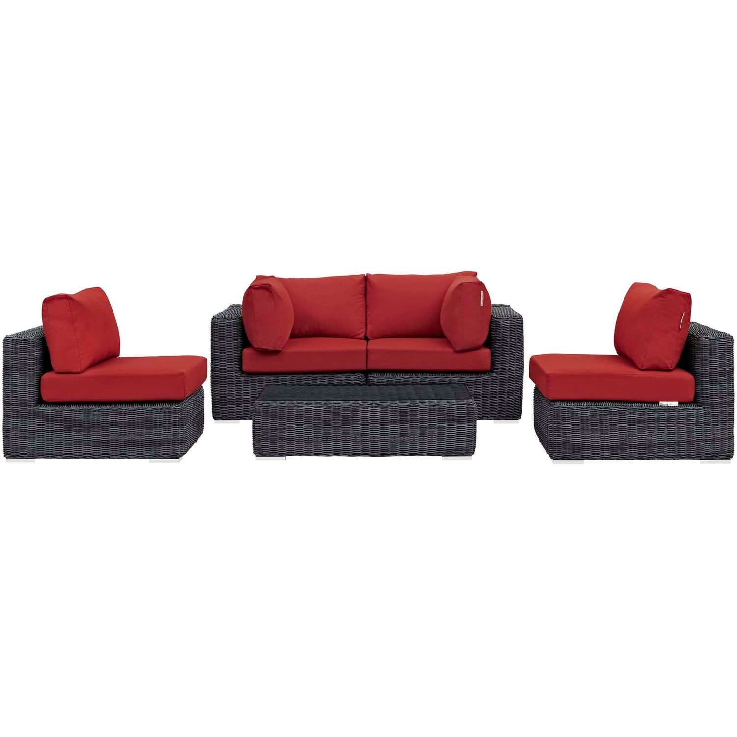 Summon 5 Piece Outdoor Patio Sunbrella¬Æ Sectional Set by Modway