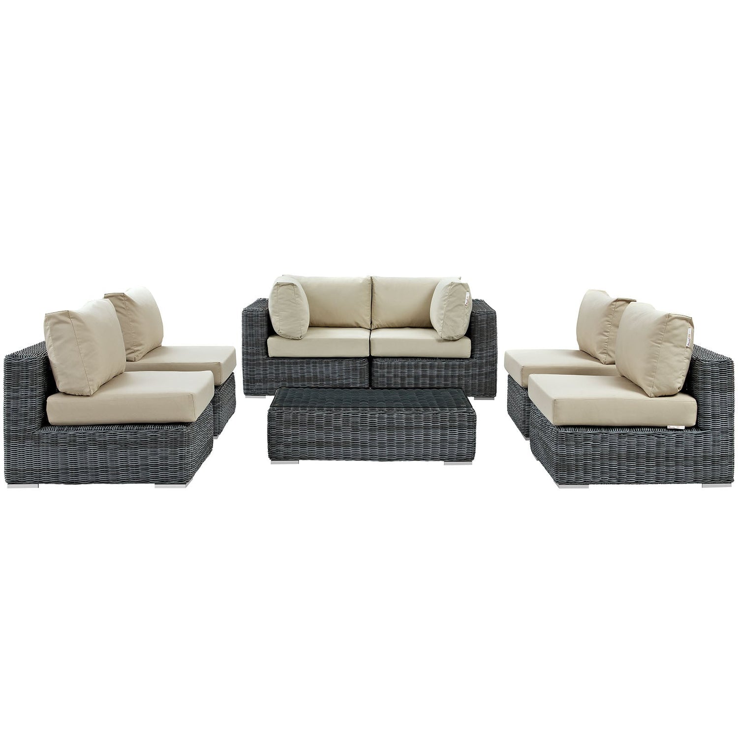 Summon 7 Piece Outdoor Patio Sunbrella¬Æ Sectional Set by Modway