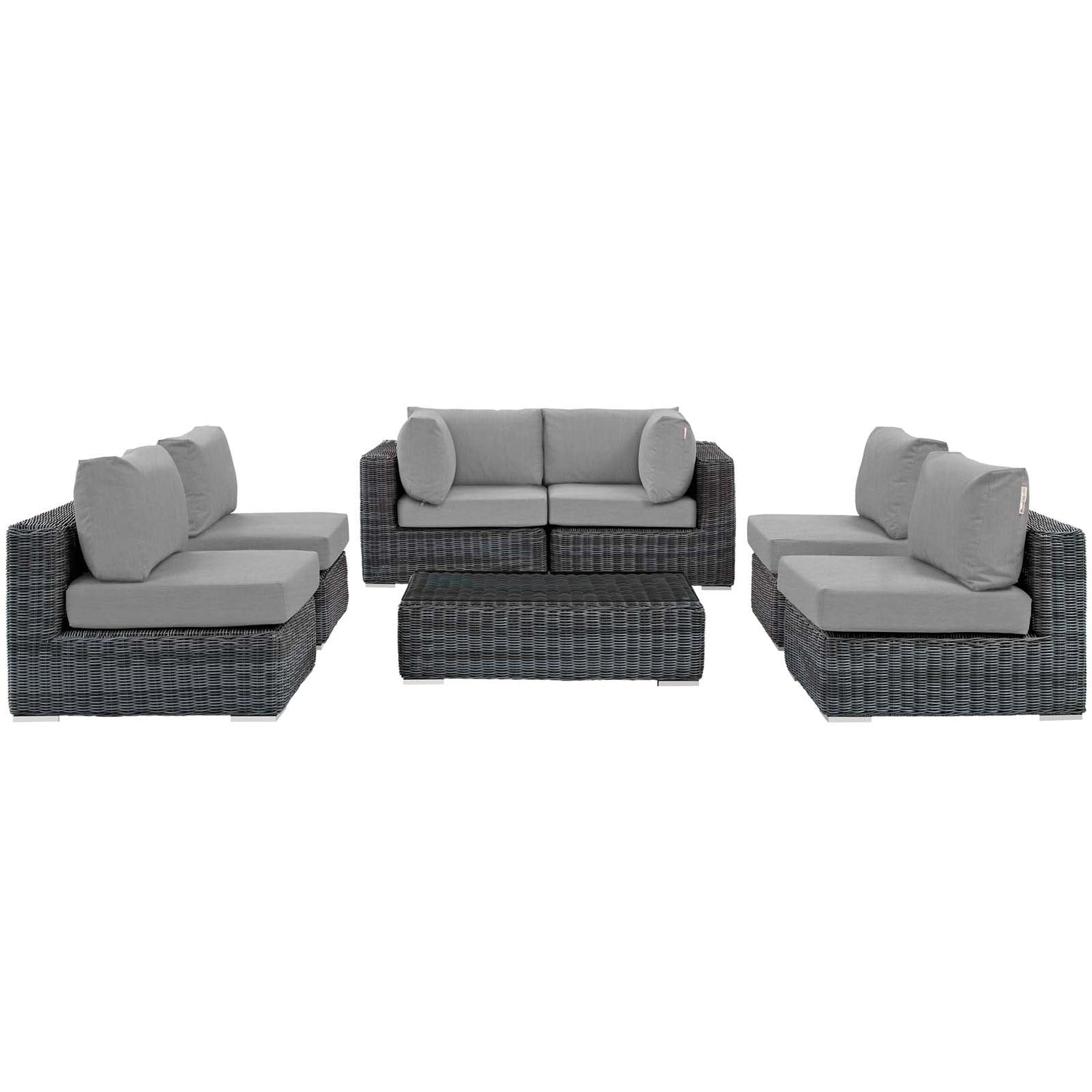 Summon 7 Piece Outdoor Patio Sunbrella¬Æ Sectional Set by Modway