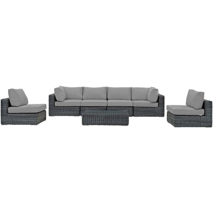 Summon 7 Piece Outdoor Patio Sunbrella¬Æ Sectional Set by Modway