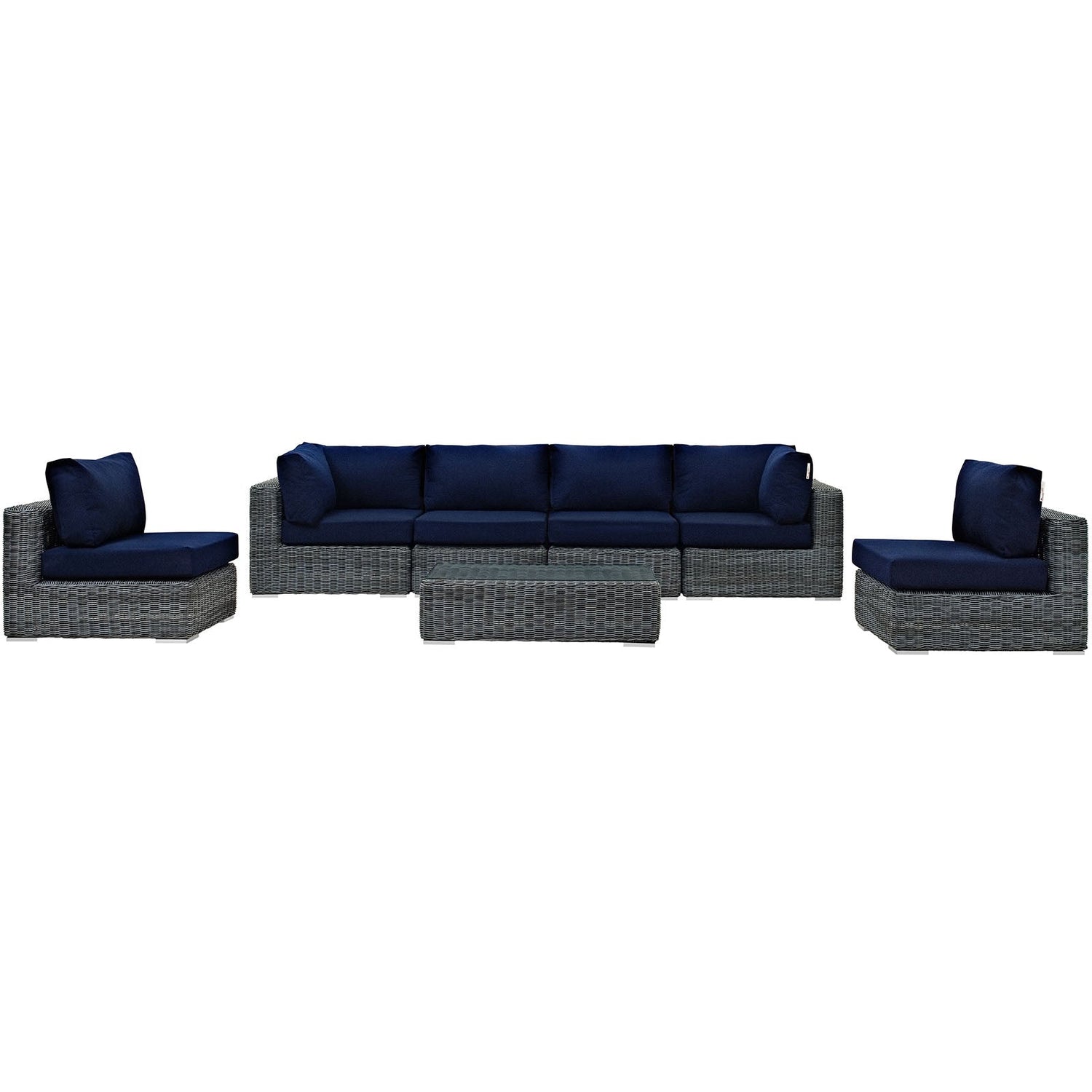 Summon 7 Piece Outdoor Patio Sunbrella¬Æ Sectional Set by Modway