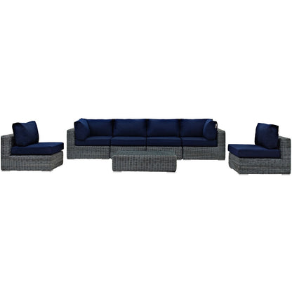 Summon 7 Piece Outdoor Patio Sunbrella¬Æ Sectional Set by Modway