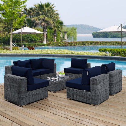 Summon 7 Piece Outdoor Patio Sunbrella¬Æ Sectional Set by Modway