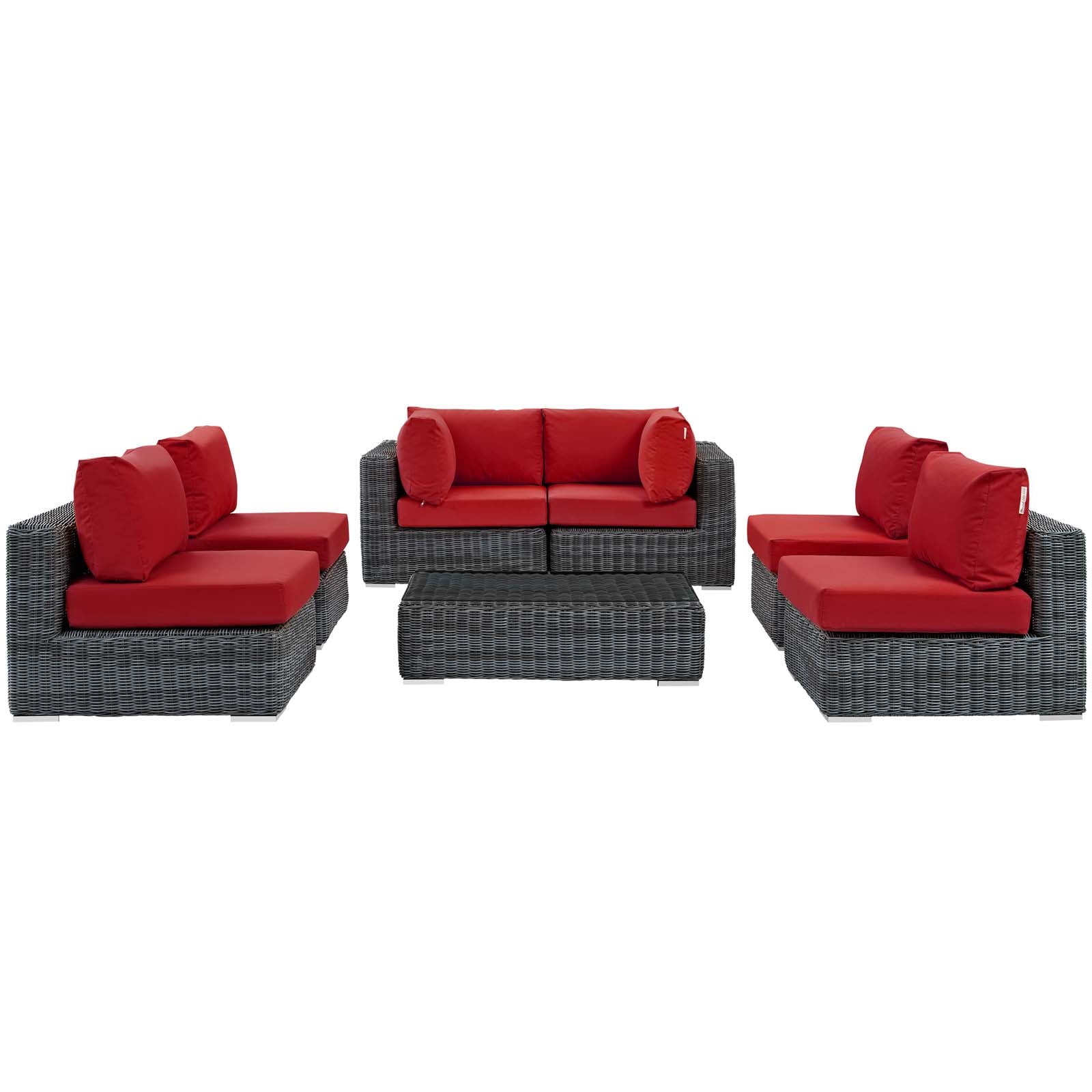 Summon 7 Piece Outdoor Patio Sunbrella¬Æ Sectional Set by Modway