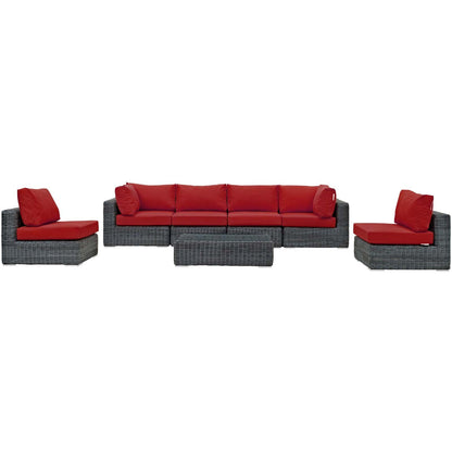 Summon 7 Piece Outdoor Patio Sunbrella¬Æ Sectional Set by Modway