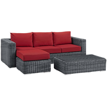 Summon 3 Piece Outdoor Patio Sunbrella¬Æ Sectional Set by Modway