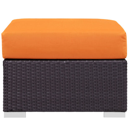 Convene Outdoor Patio Fabric Square Ottoman by Modway