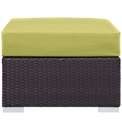 Convene Outdoor Patio Fabric Square Ottoman by Modway