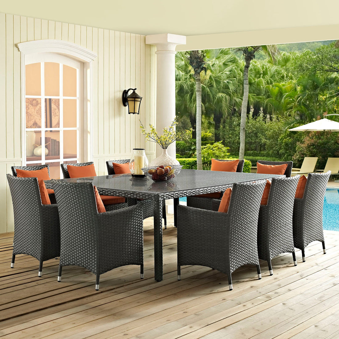 Sojourn 90&quot; Outdoor Patio Dining Table by Modway