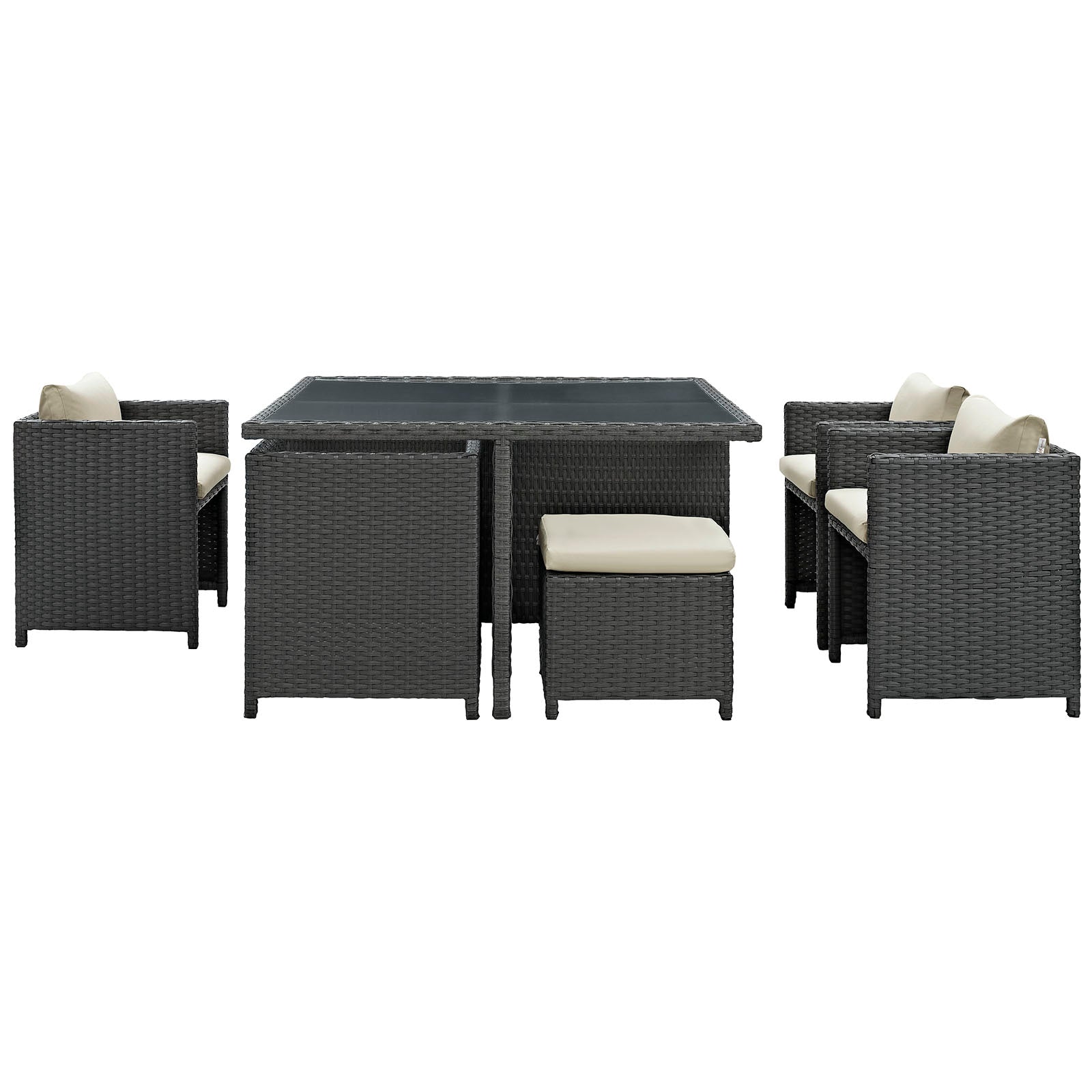 Sojourn 9 Piece Outdoor Patio Sunbrella¬¨√Ü Dining Set By HouseBean