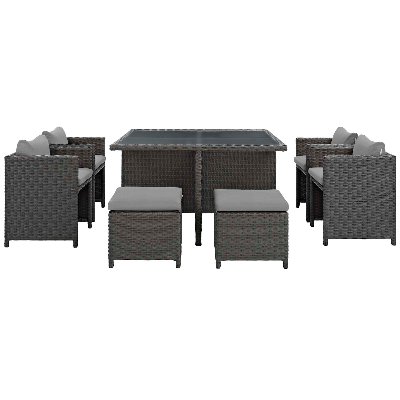 Sojourn 9 Piece Outdoor Patio Sunbrella¬¨√Ü Dining Set By HouseBean