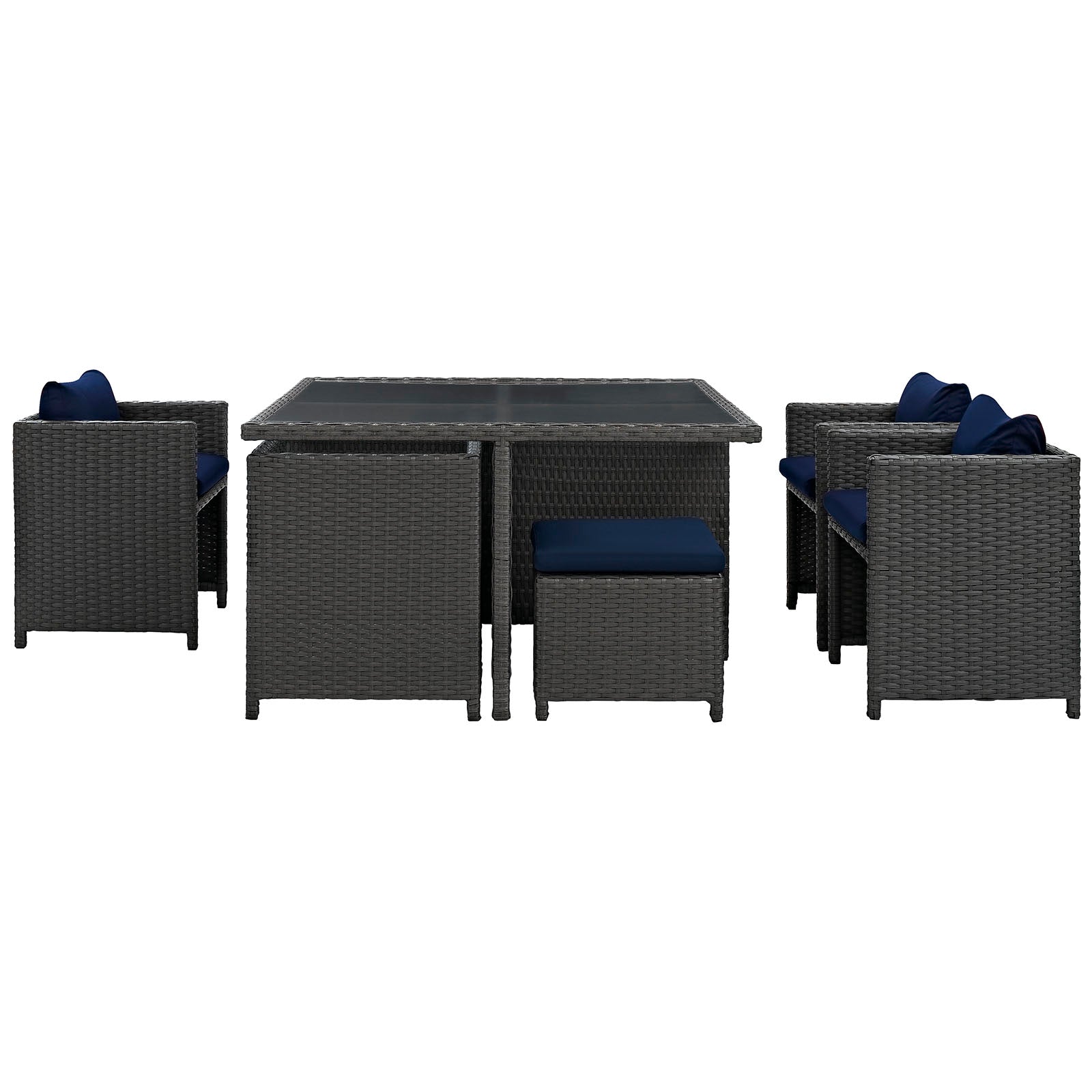 Sojourn 9 Piece Outdoor Patio Sunbrella¬¨√Ü Dining Set By HouseBean