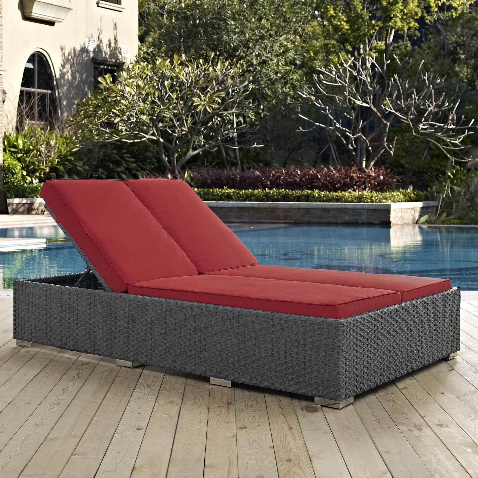 Sojourn Outdoor Patio Sunbrella¬Æ Double Chaise by Modway