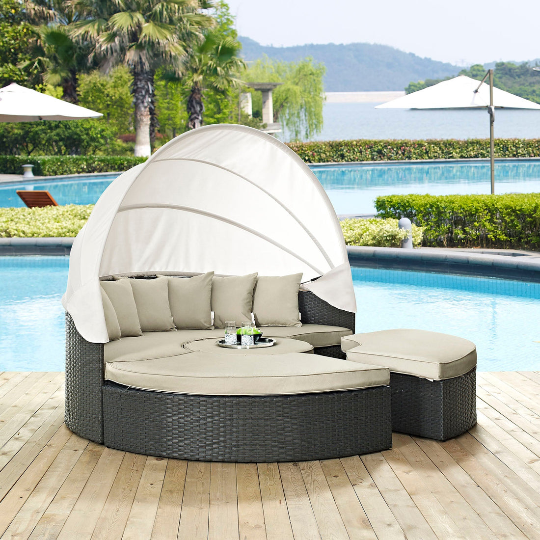 Sojourn Outdoor Patio Sunbrella¬Æ Daybed by Modway