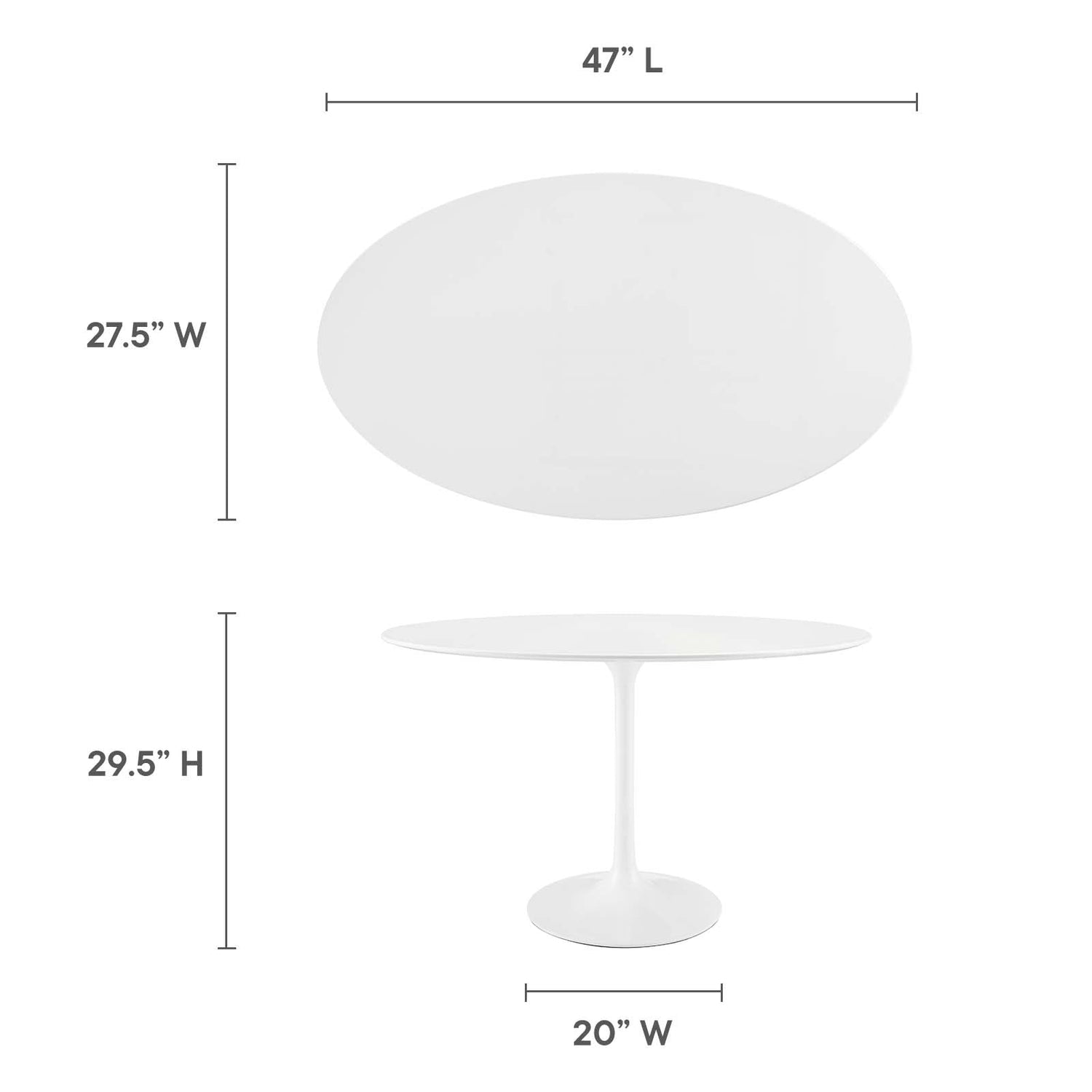 Lippa 48&quot; Oval Wood Top Dining Table By HouseBean