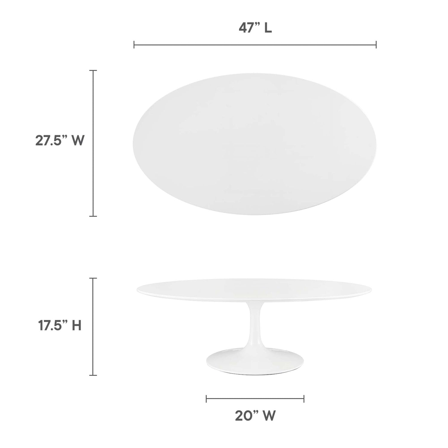 Lippa Oval Wood Coffee Table by Modway