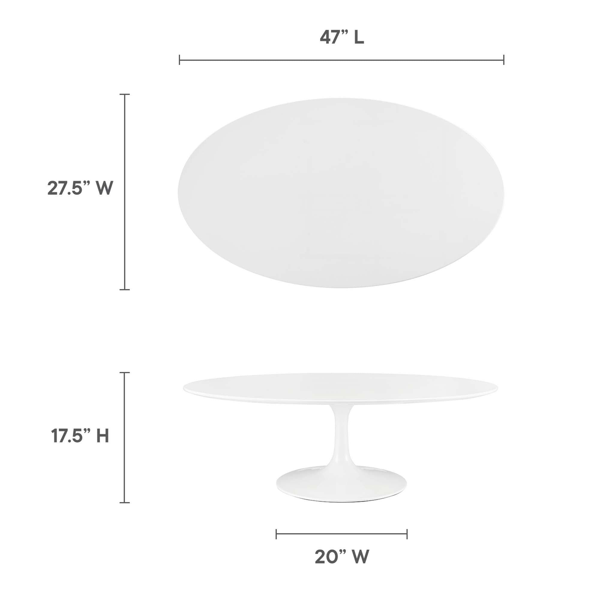 Lippa Oval Wood Coffee Table by Modway