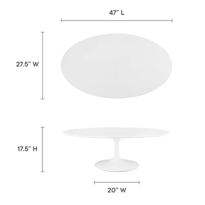 Lippa Oval Wood Coffee Table by Modway