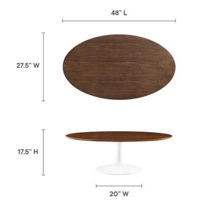 Lippa Oval Wood Coffee Table by Modway