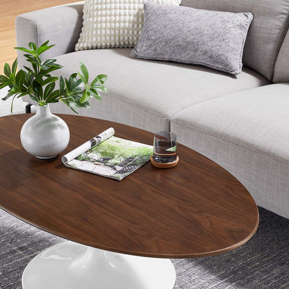 Lippa Oval Wood Coffee Table by Modway