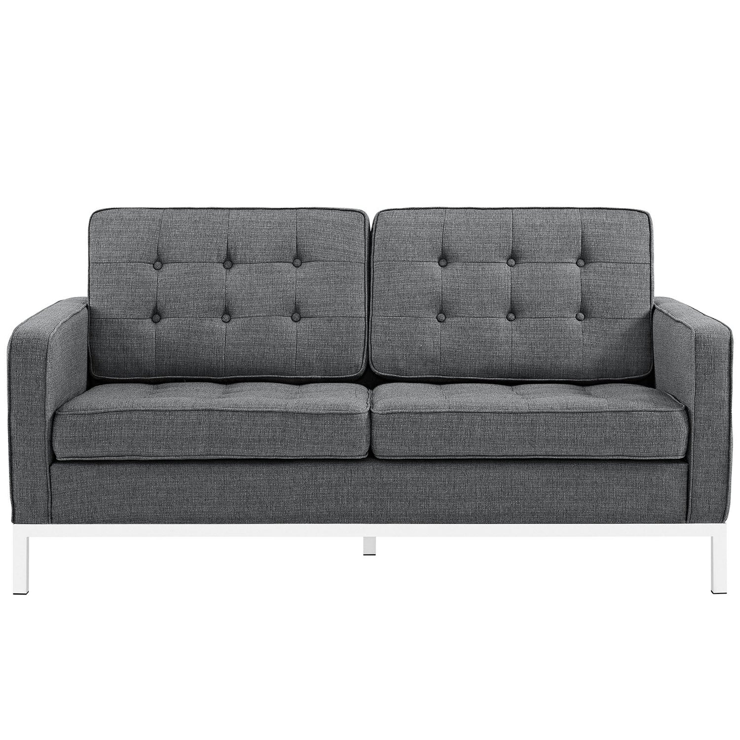 Loft Upholstered Fabric Loveseat by Modway