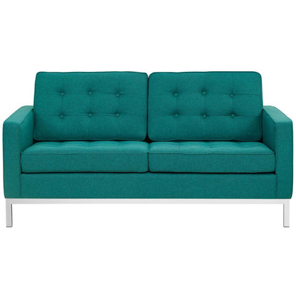 Loft Upholstered Fabric Loveseat By HouseBean