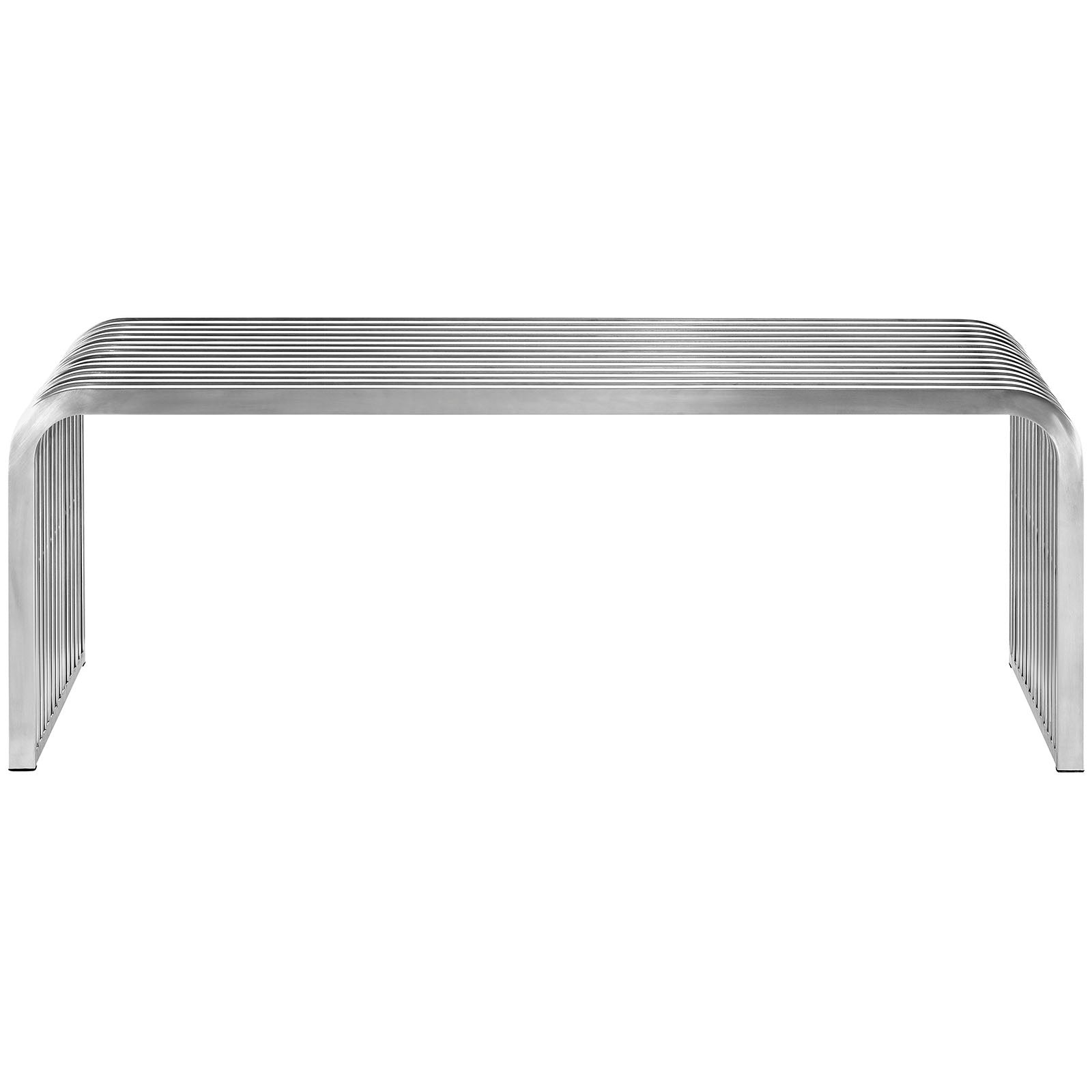 Pipe 47&quot; Stainless Steel Bench by Modway