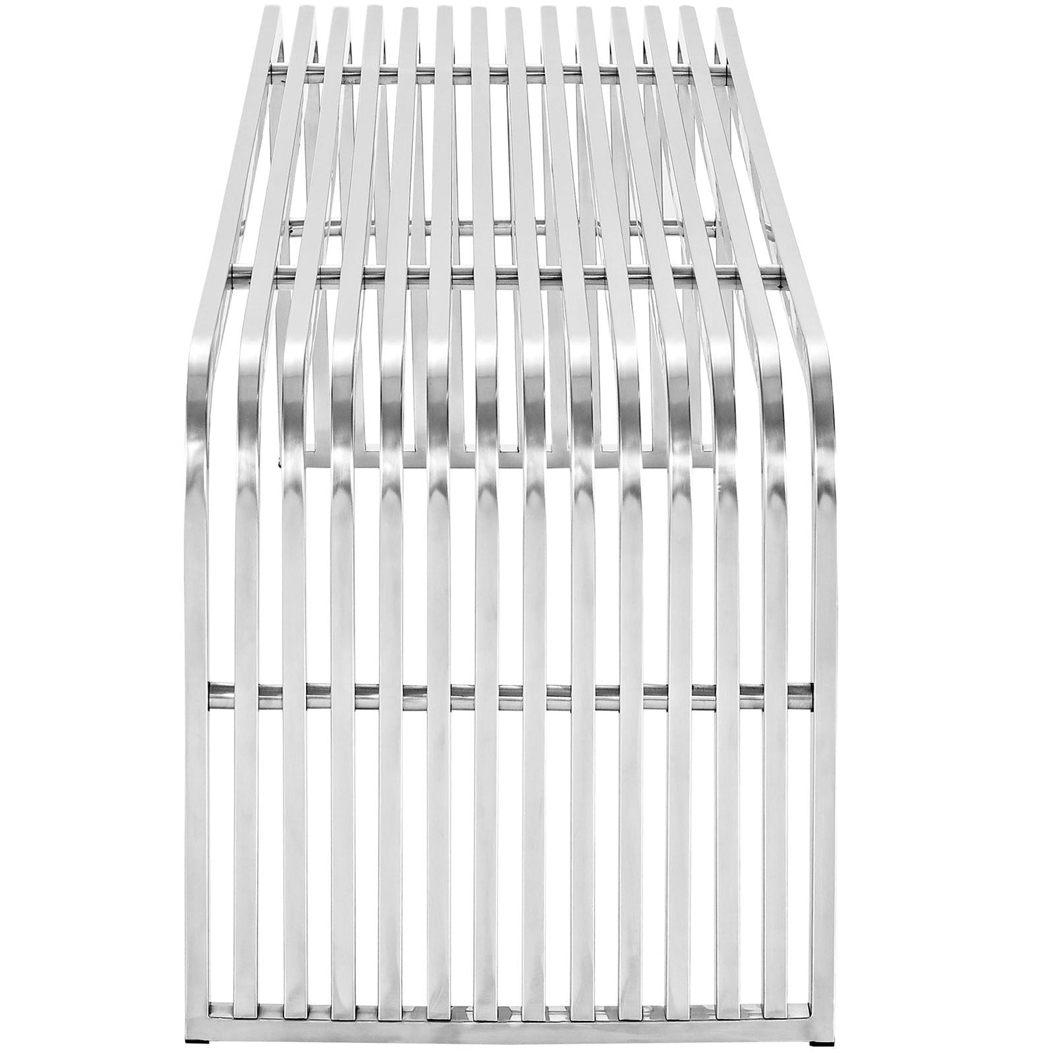 Pipe 60&quot; Stainless Steel Bench by Modway