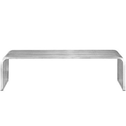 Pipe 60&quot; Stainless Steel Bench by Modway