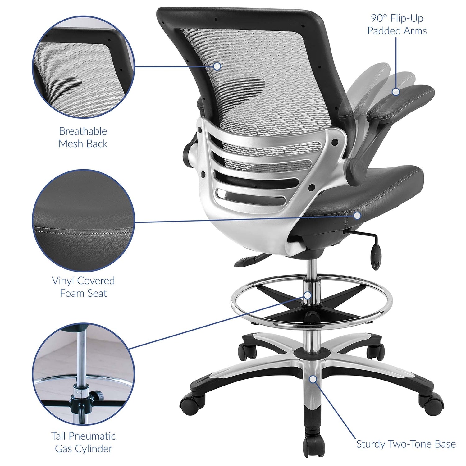 Edge Drafting Chair by Modway