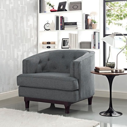 Coast Upholstered Fabric Armchair by Modway