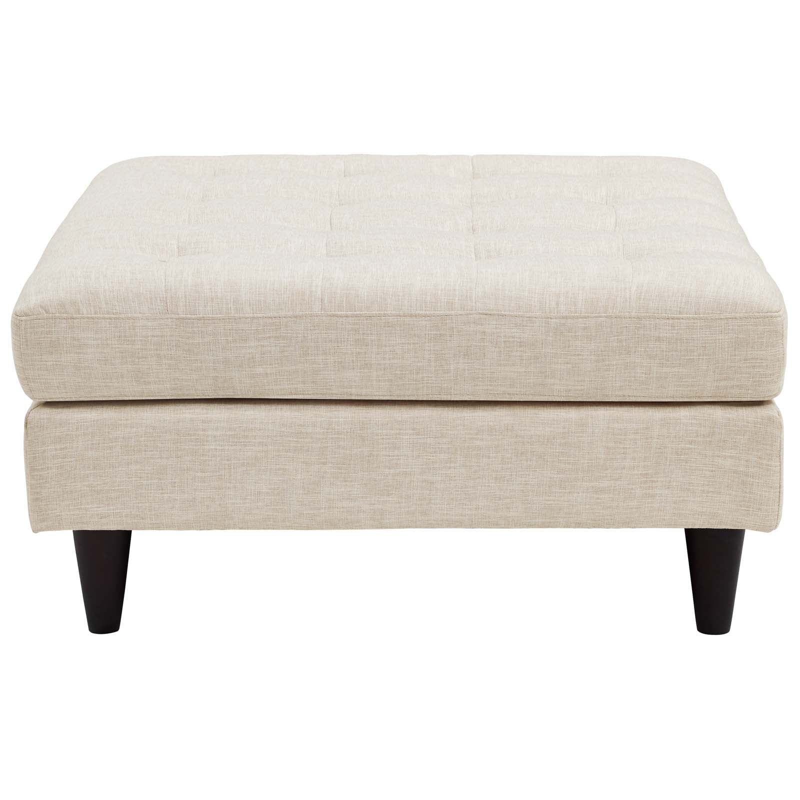 Empress Upholstered Fabric Large Ottoman By HouseBean