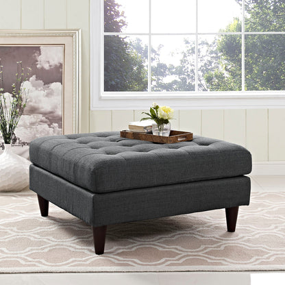 Empress Upholstered Fabric Large Ottoman By HouseBean