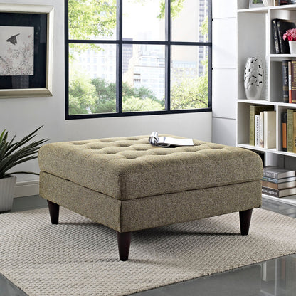 Empress Upholstered Fabric Large Ottoman By HouseBean