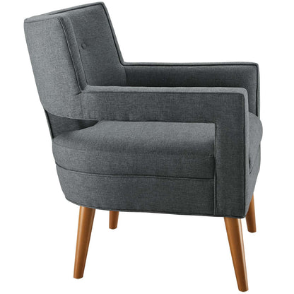 Sheer Upholstered Fabric Armchair By HouseBean