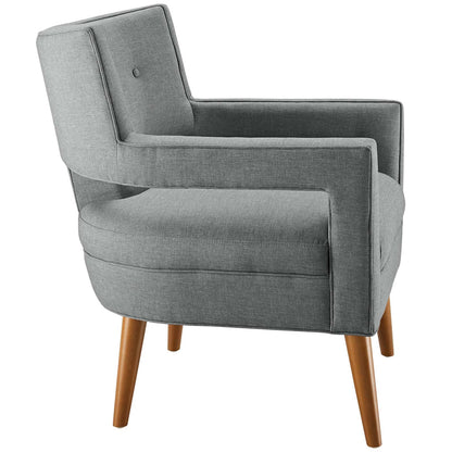 Sheer Upholstered Fabric Armchair By HouseBean