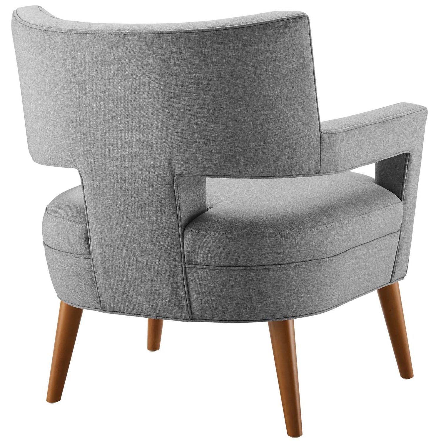 Sheer Upholstered Fabric Armchair By HouseBean