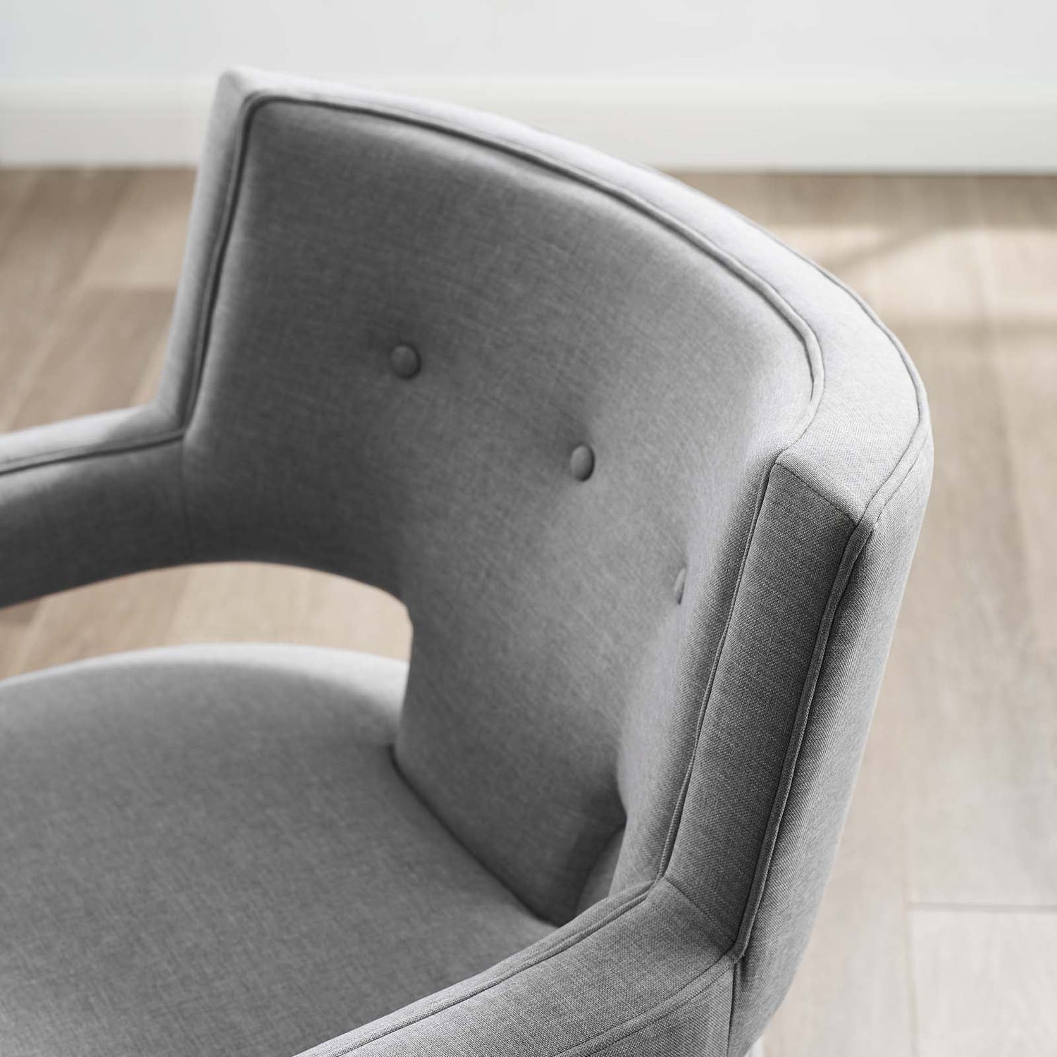 Sheer Upholstered Fabric Armchair By HouseBean