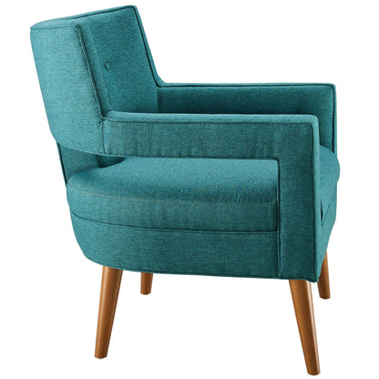 Sheer Upholstered Fabric Armchair By HouseBean