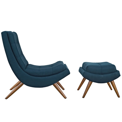 Ramp Upholstered Fabric Lounge Chair Set by Modway