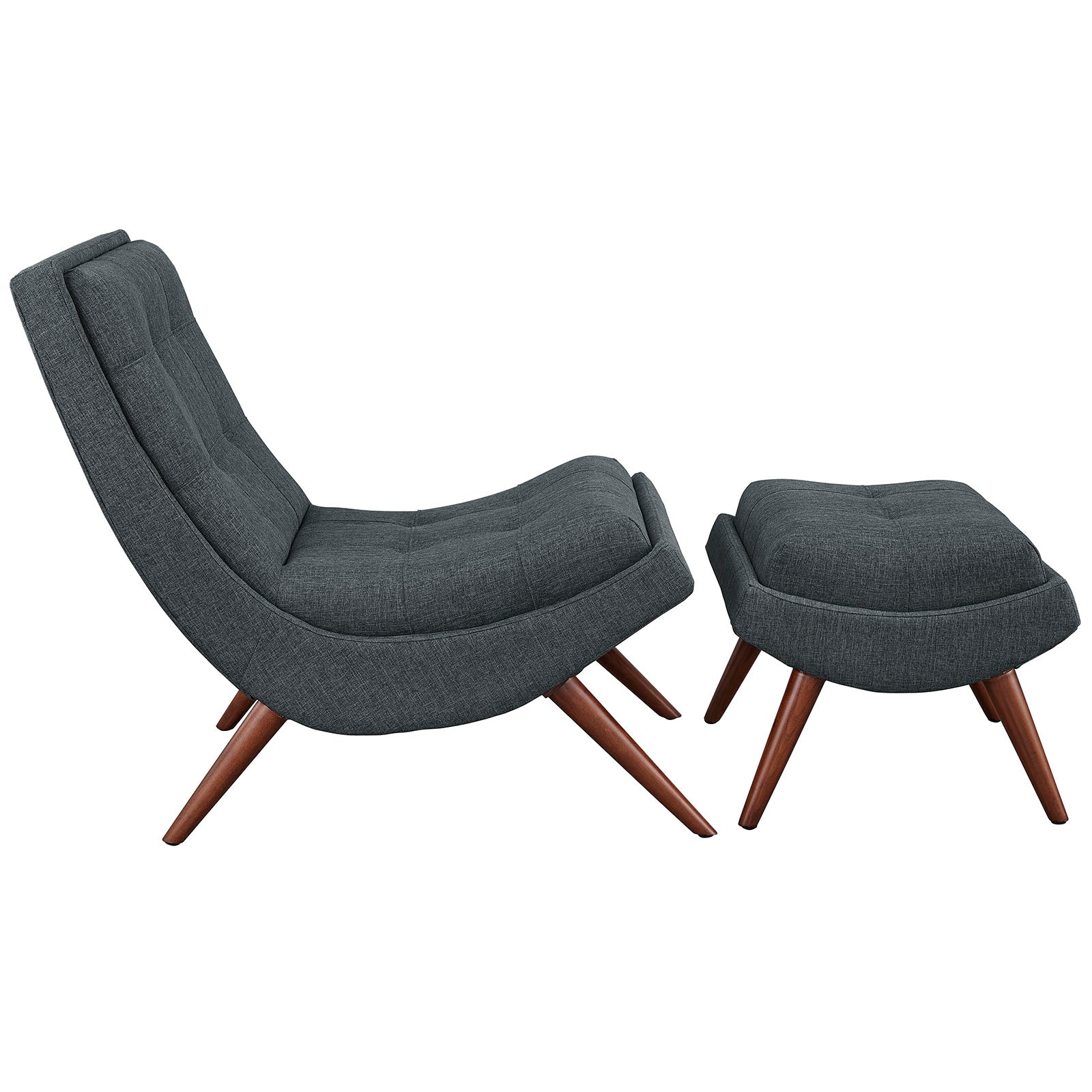 Ramp Upholstered Fabric Lounge Chair Set by Modway